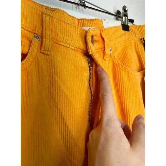 NWT - BDG‎ - Sz 25 Orange Corduroy Boyfriend High Rise Wide Leg Pant - Picture 9 of 15